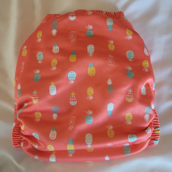 Peach Pineapple Lil Helper Cloth Diaper - Picture 2 of 3